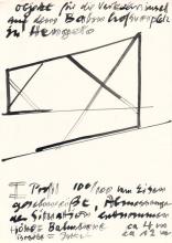 14/02.04 Skizze zu: Zwei geografische Linien, 1978/79