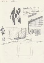 15/01.12 Zeichnung zu: Neuinszenierung U-Bahnhof Gleisdreick, 1980