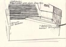15/01.05 Zeichnung zu: Neuinszenierung U-Bahnhof Gleisdreick, 1980