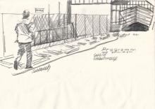 15/01.06 Zeichnung zu: Neuinszenierung U-Bahnhof Gleisdreick, 1980