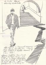 15/01.09 Zeichnung zu: Neuinszenierung U-Bahnhof Gleisdreick, 1980