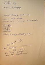 17/01.05 Notizen und Skizzen zu: Arbeit an der Kleiststraße, 1980