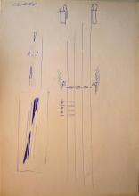 17/01.16 Notizen und Skizzen zu: Arbeit an der Kleiststraße, 1980