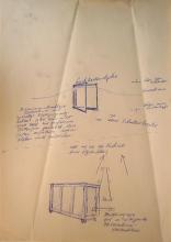 17/01.23 Notizen und Skizzen zu: Arbeit an der Kleiststraße, 1980