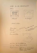 17/01.24 Notizen und Skizzen zu: Arbeit an der Kleiststraße, 1980
